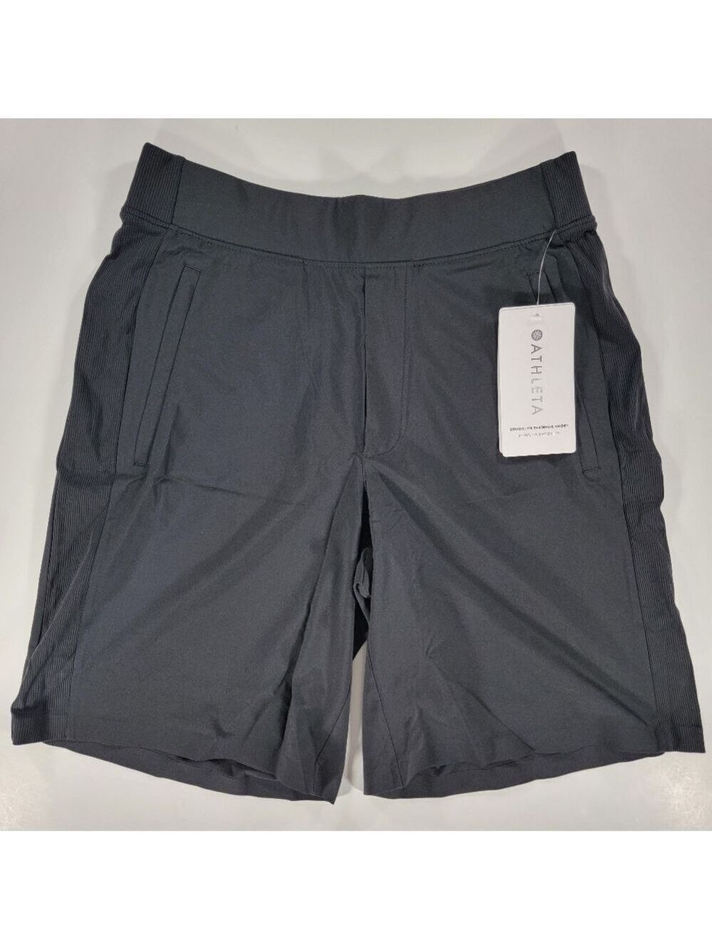 NWT Athleta Women 4 Brooklyn Bermuda Black Shorts Pull On Pockets Athleisure NEW